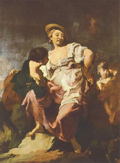 Giovanni Battista Piazzetta Die Wahrsagerin oil painting picture